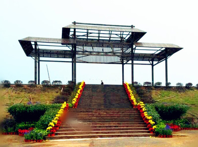 沉湖濕地景區大門綠化景觀工程- 武漢綠道園林工程-